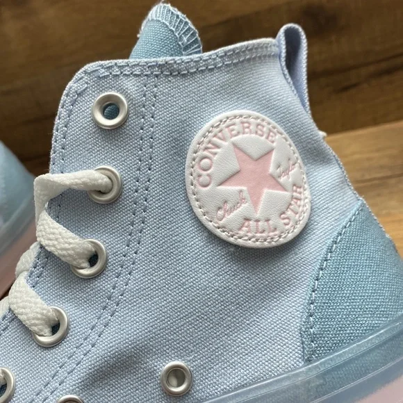 Converse Light Blue High-Top Athletic Shoes - Picture 9 of 12